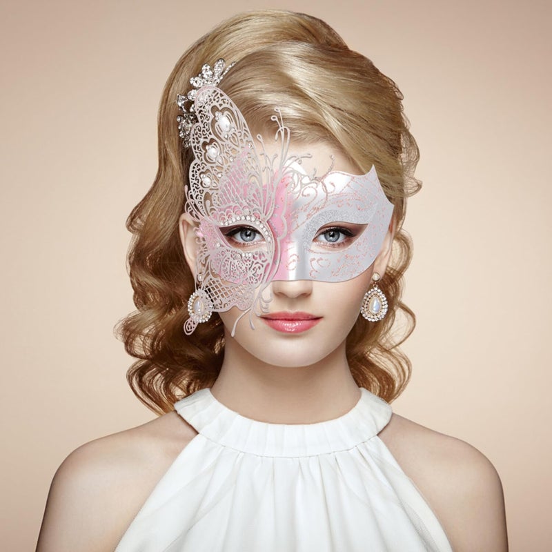 Coddsmz Mysterious Venetian Butterfly Lady Masquerade Halloween Party Mask Evening Prom Ball Mask Bar Mardi Gras Masks for Women Girls Carnival Masks Christmas Costumes Accessory - Image 3